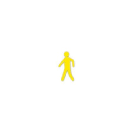 Ergomat 7inX12in DuraStripe Supreme Pedestrians Yellow, 10PK DSV-MANDIECUT-7-Y-KIT